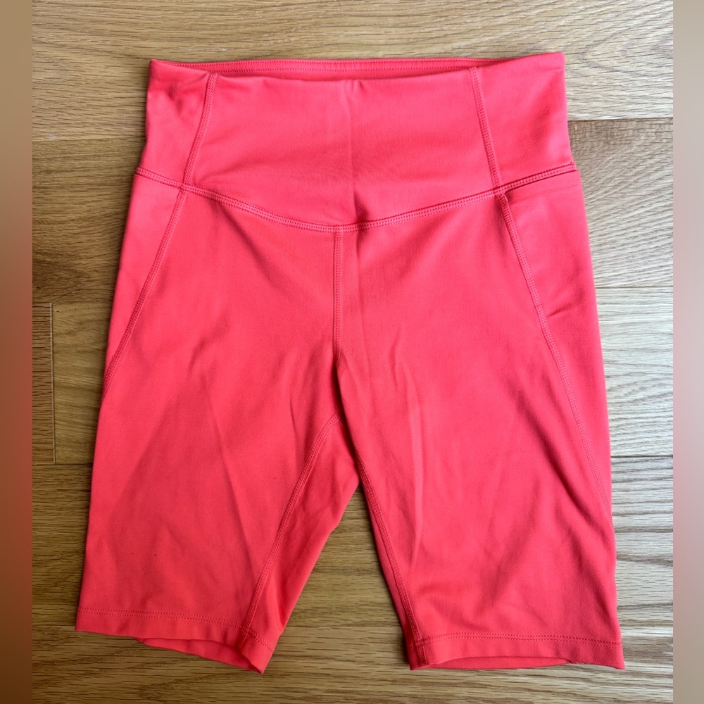 Zella Orange Biker Shorts size small